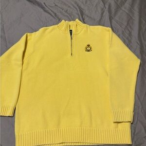 Vintage Lauren Ralph Lauren Yellow Half-Zip Sweater 100% gotten.